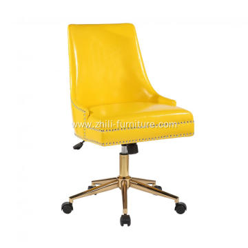 Good Quality Yellow PU Leather Office Chair